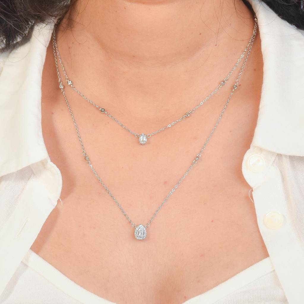 Majestic Teardrop Layered Necklace : NG484A