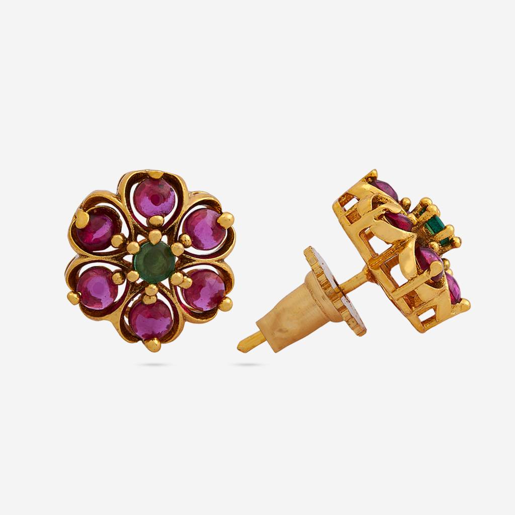 Gold - Plated Festive Antique Earring - 440696 : 440696