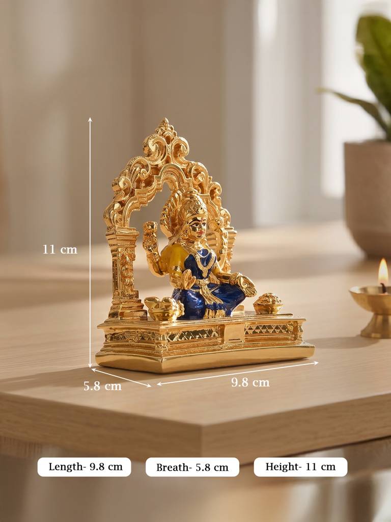 24K Gold Plated Lakshmi Arch Figurine : HLGFT465