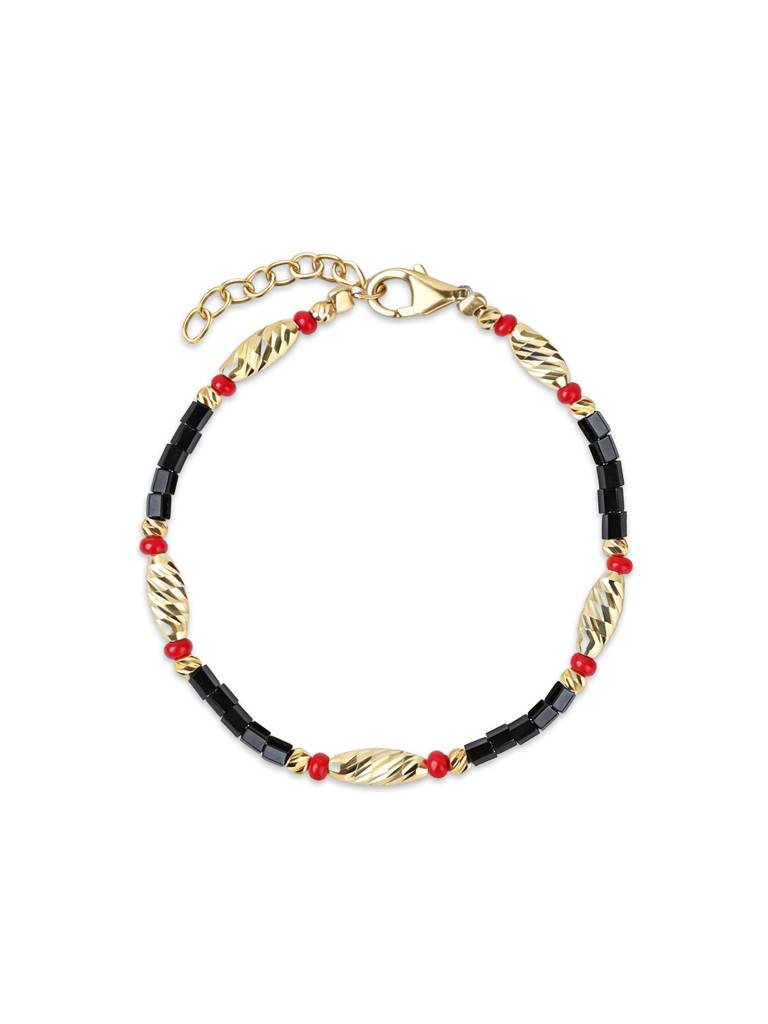 Silver Black & Red Kids Jewellery : EKDG5