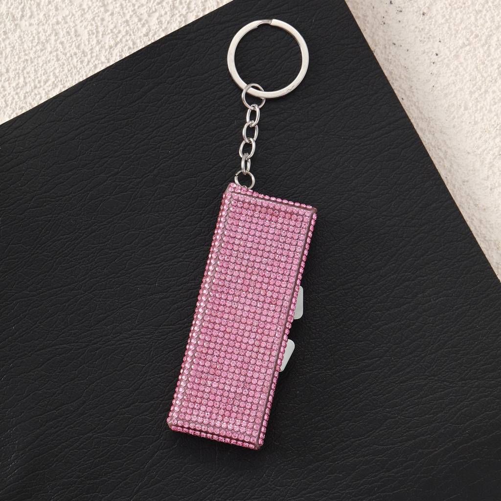 Openable Pink Rhinestone Mini Organiser Backpack Charm : C-BG-0071-S-PK