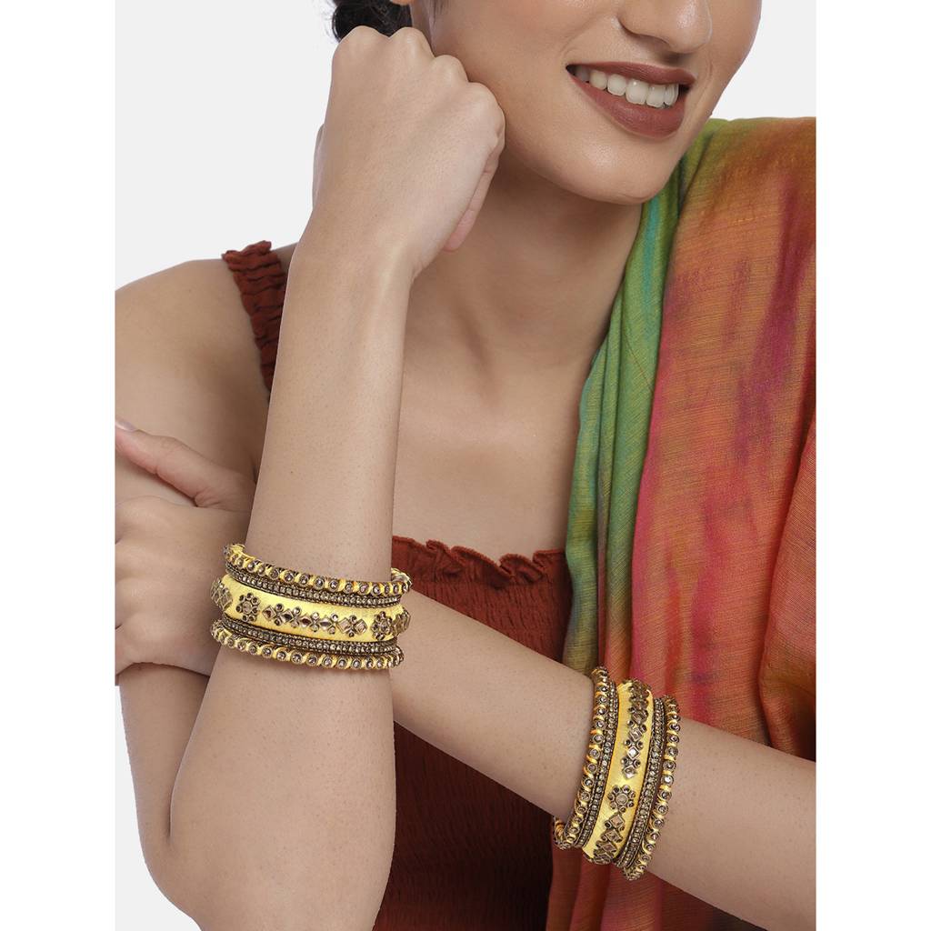 Peora Velvet Matching Fancy Silk Thread Chuda Bangle Set Navratri Gift For Women : PF51B46LCT