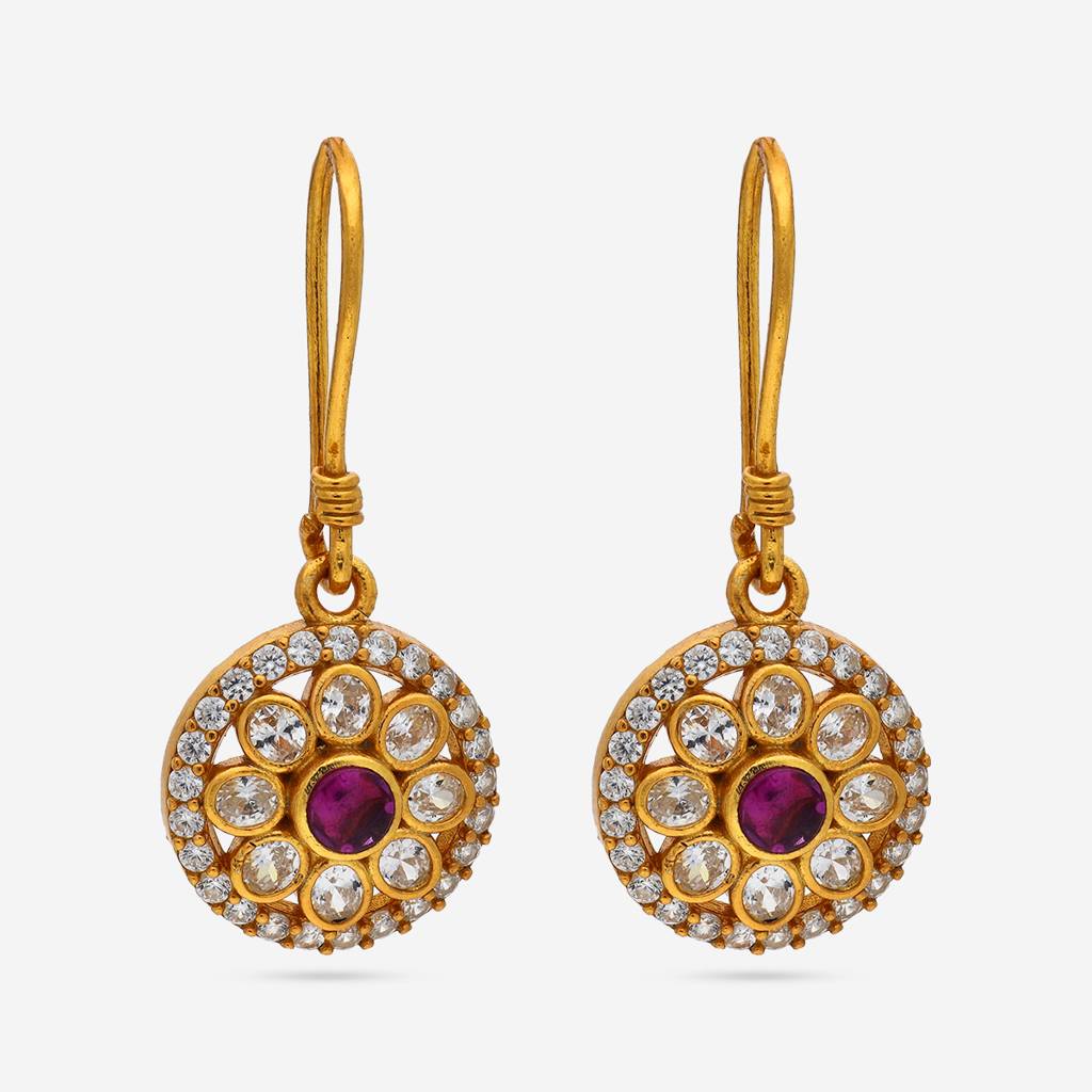 Ruby Gold - Plated Festive Temple Earring - 454290 : 454290