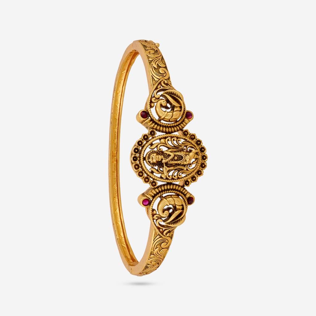 Ruby Gold - Plated Festive Antique Kada - 463968 : 463968