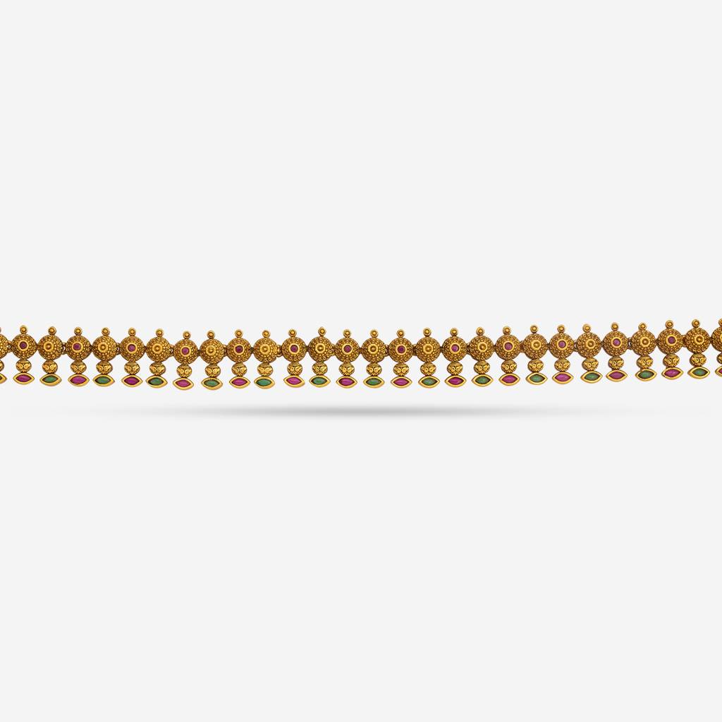 Ruby-Green Gold - Plated Bridesmaid Antique Belt - 472695 : 472695