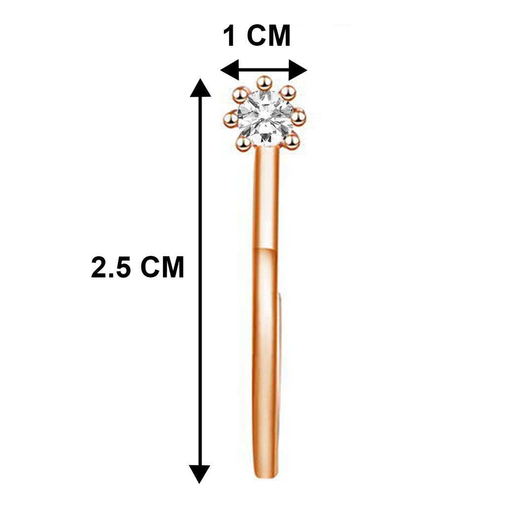 Gold Plated American Diamond Studded Hoop Earrings Office Work Wear Fashion Jewellery Gift For Women & Girls (Px8E152) : PX8E152