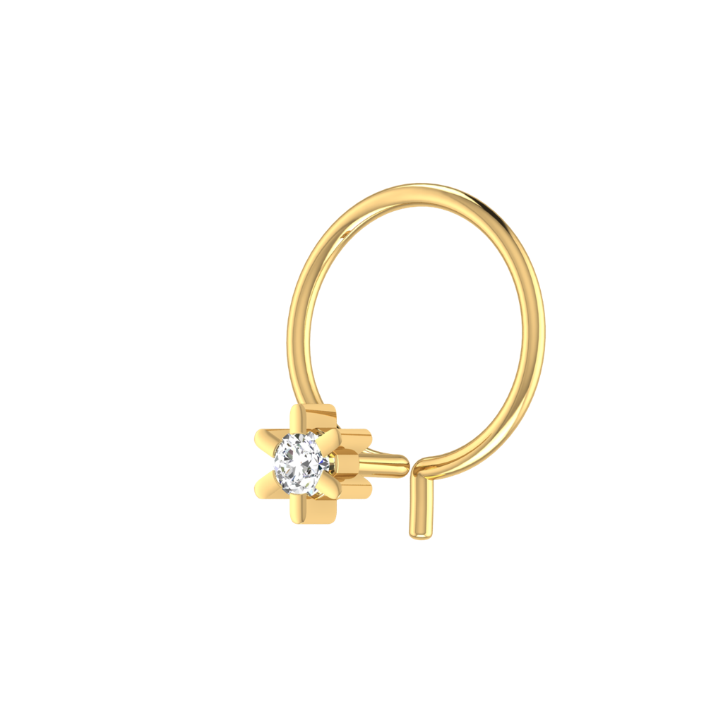 Avsar 9K Bis Hallmarked | Nosepin For Women/Girls |  Avno090 : AVNO090YC