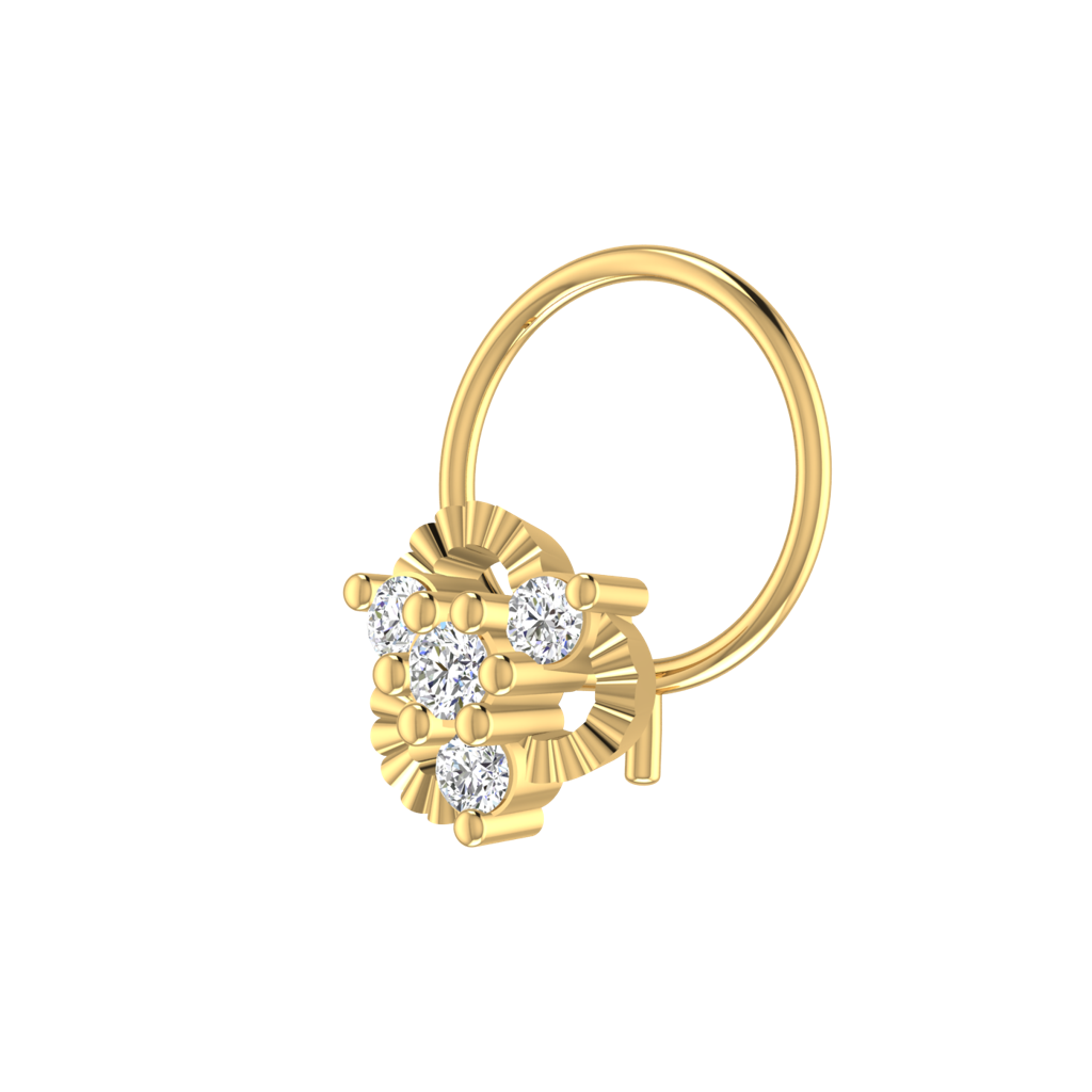 Avsar 9K Bis Hallmarked | Nosepin For Women/Girls |  Avno275 : AVNO275YC