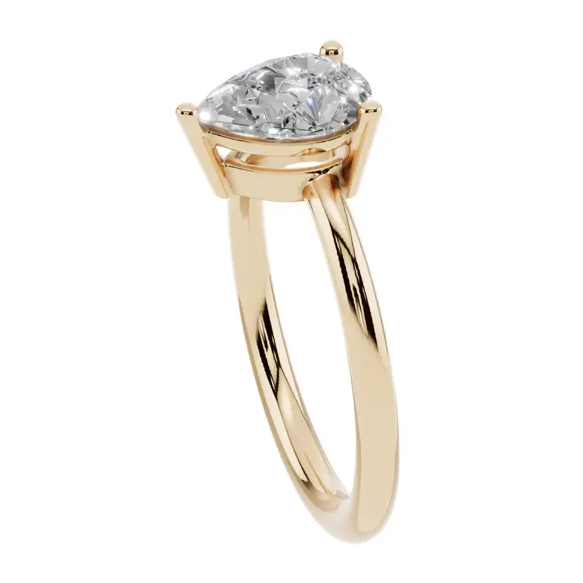 The Teardrop Solitaire Ring : LR05-G-10