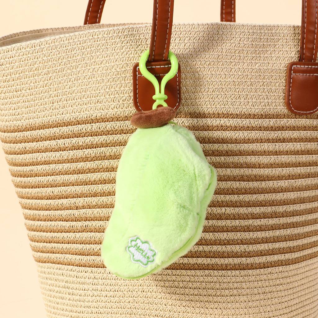 Kawaii Hideaway Plushy Zipper Bag Charm : C-BG-0030-GR
