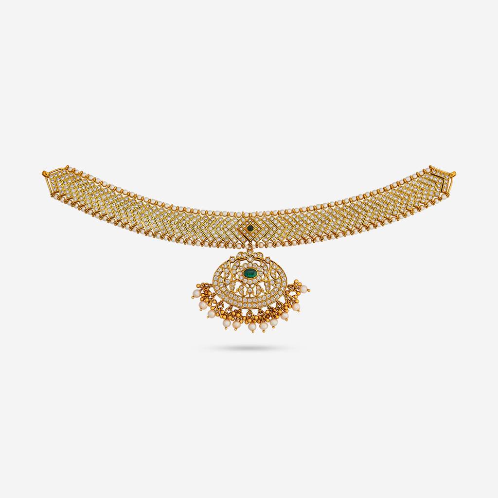 Green Gold - Plated Bridesmaid Temple Necklace - 454278 : 454278