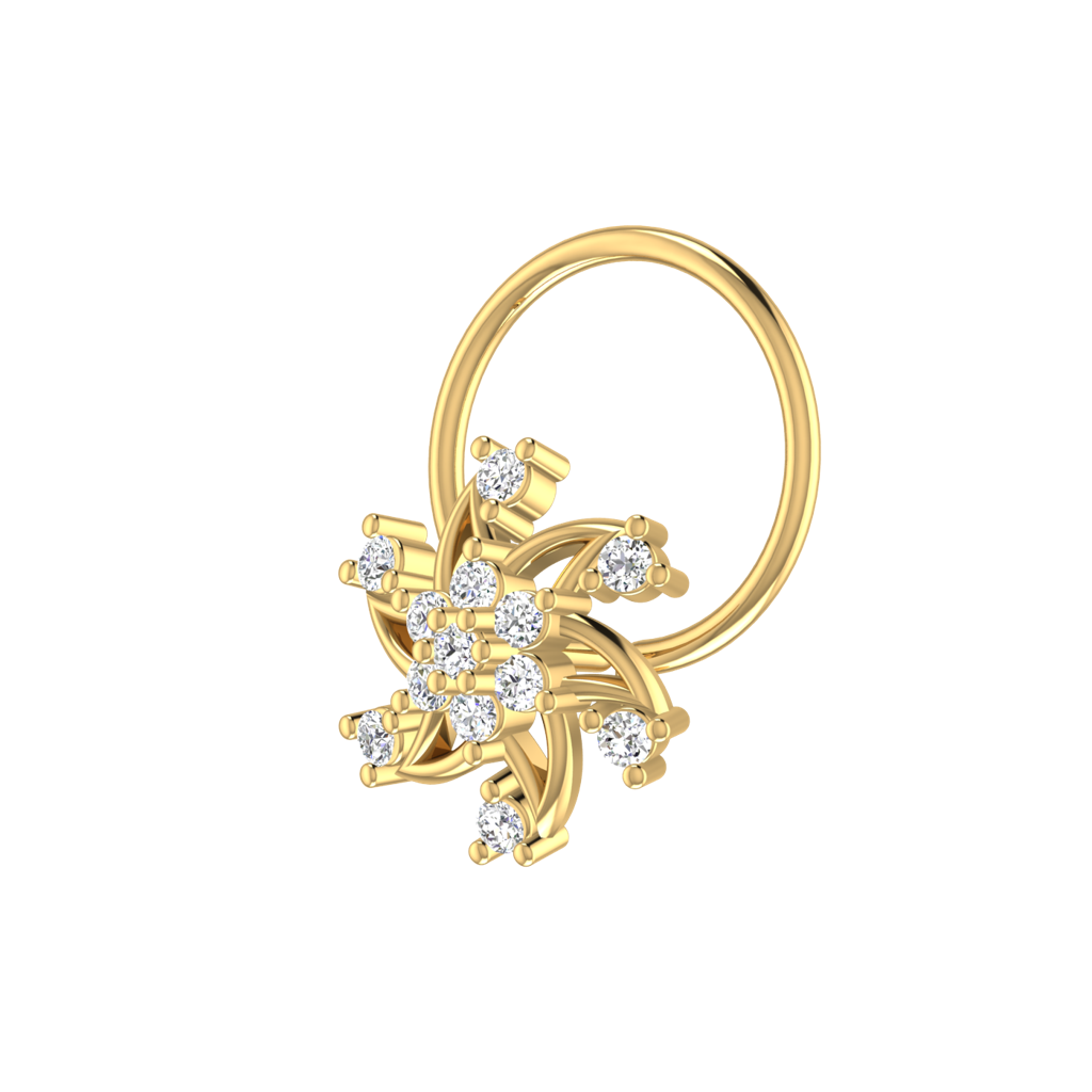 Avsar 9K Bis Hallmarked | Nosepin For Women/Girls |  Avno208 : AVNO208YC