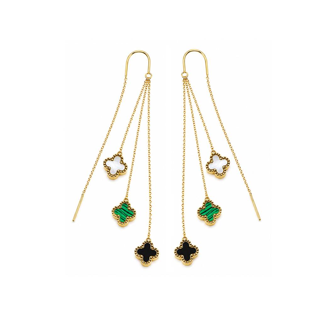 Clover Threader Earrings : ES14992-G-ML