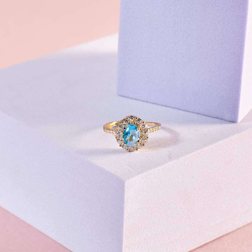 Blue Lagoon Diamond Ring : RS12521