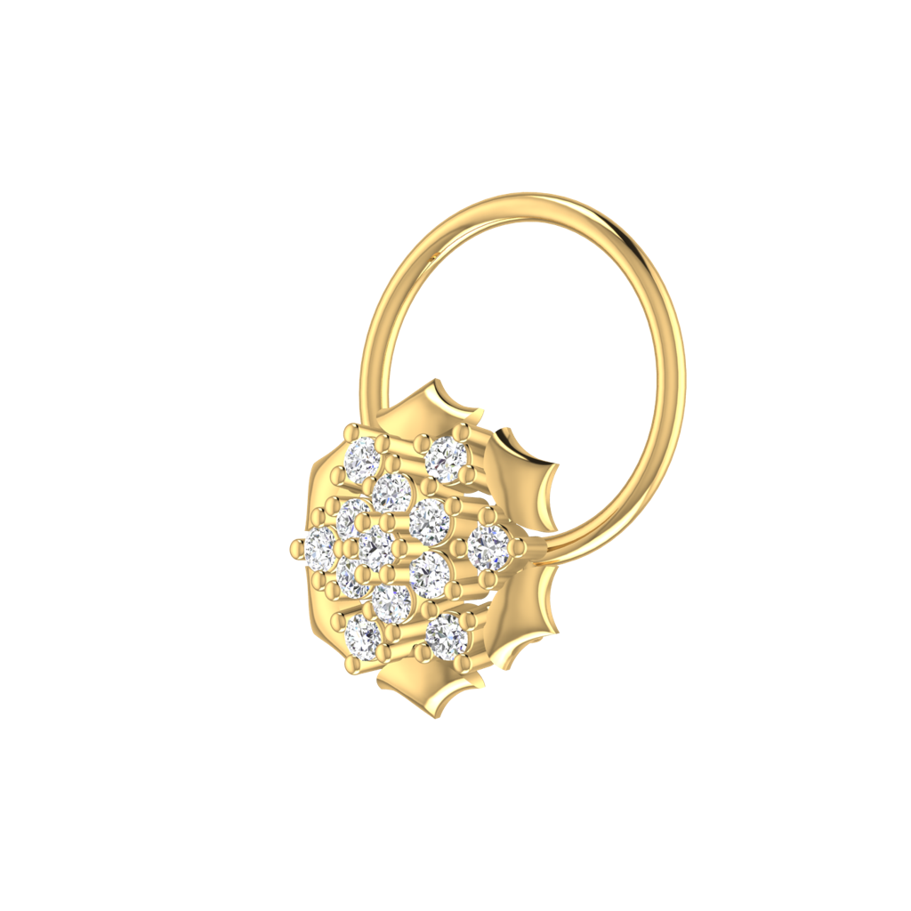 Avsar 9K Bis Hallmarked | Nosepin For Women/Girls |  Avno184 : AVNO184YC