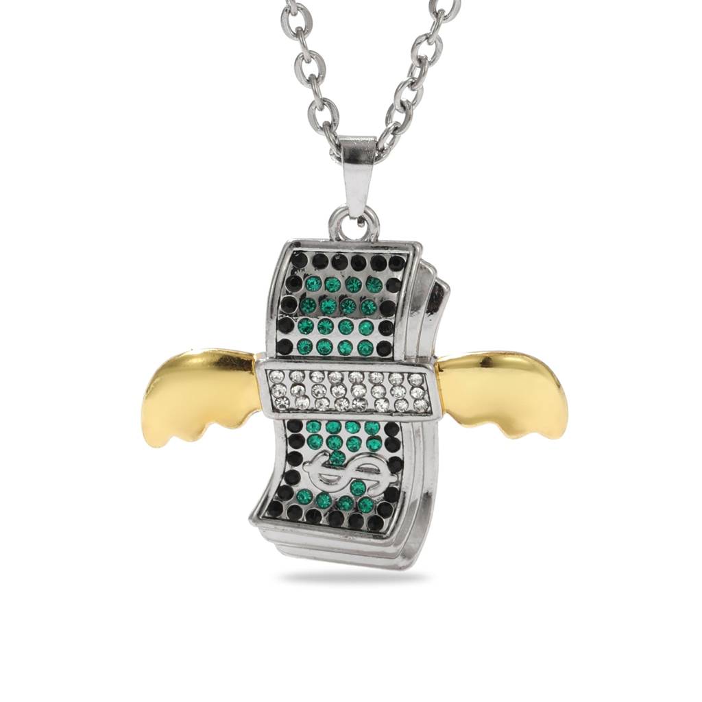 Flying Dollar Chain - Silver : MN1S0554