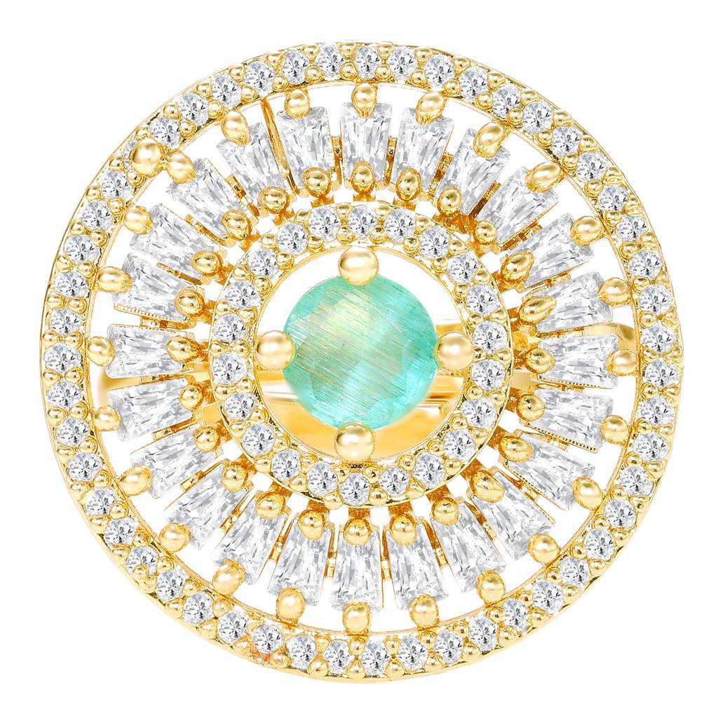 Ethnic Gold Plated - Adjustable Fancy Finger Ring For Women : PF04R16GMNT