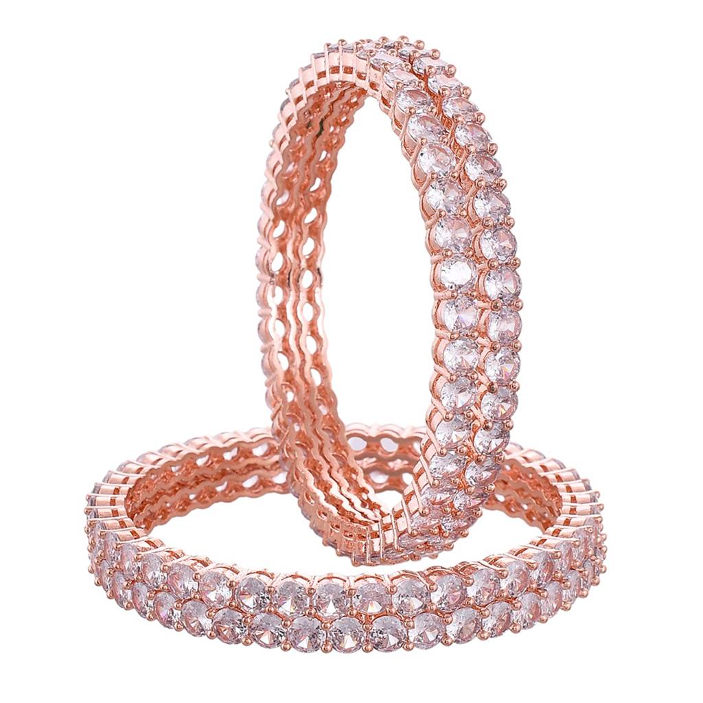 Sparkling Elegance 4-Prong Setting Round Cut Cz Bracelets : 8905124523195