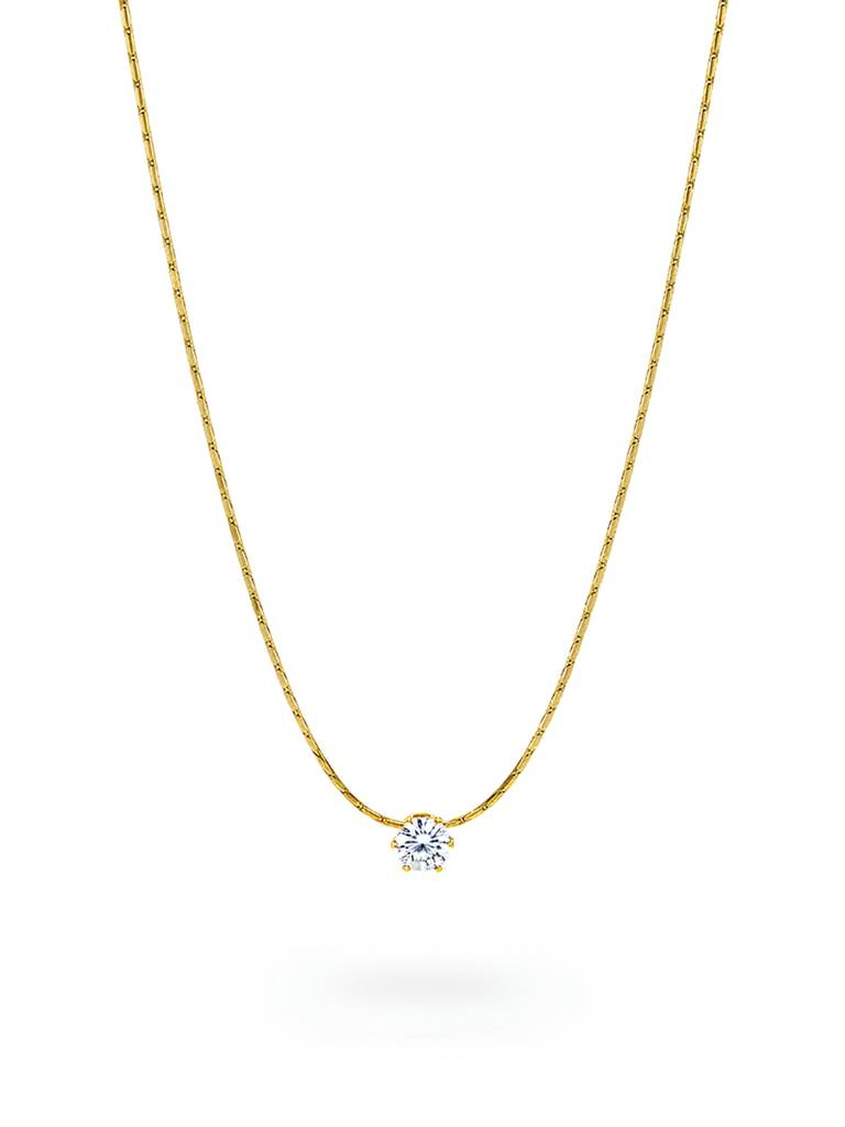 18K Gold Platedceleste Glow Necklace Stainless Steel Waterproof & Anti-Tarnish : N49ASSS0G