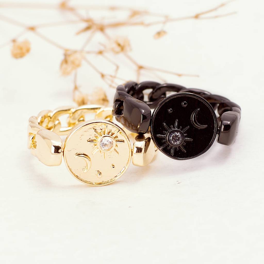 The Perfect Pair Secret Flip Ring : RC24438-G-BLK-10