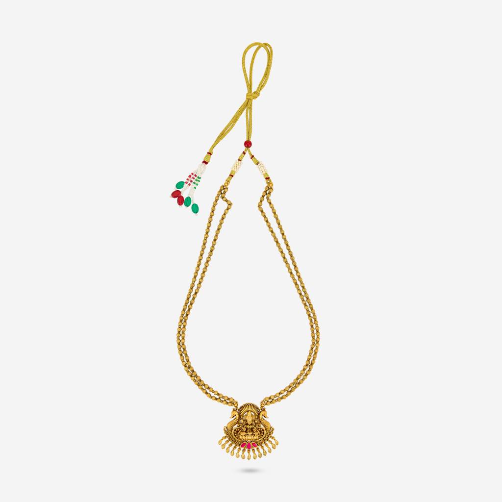 Ruby Gold Plated - Festive Antique Necklace - 467453 : 467453