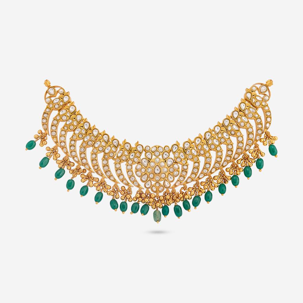 Green Gold - Plated Bridesmaid Temple Necklace - 464835 : 464835