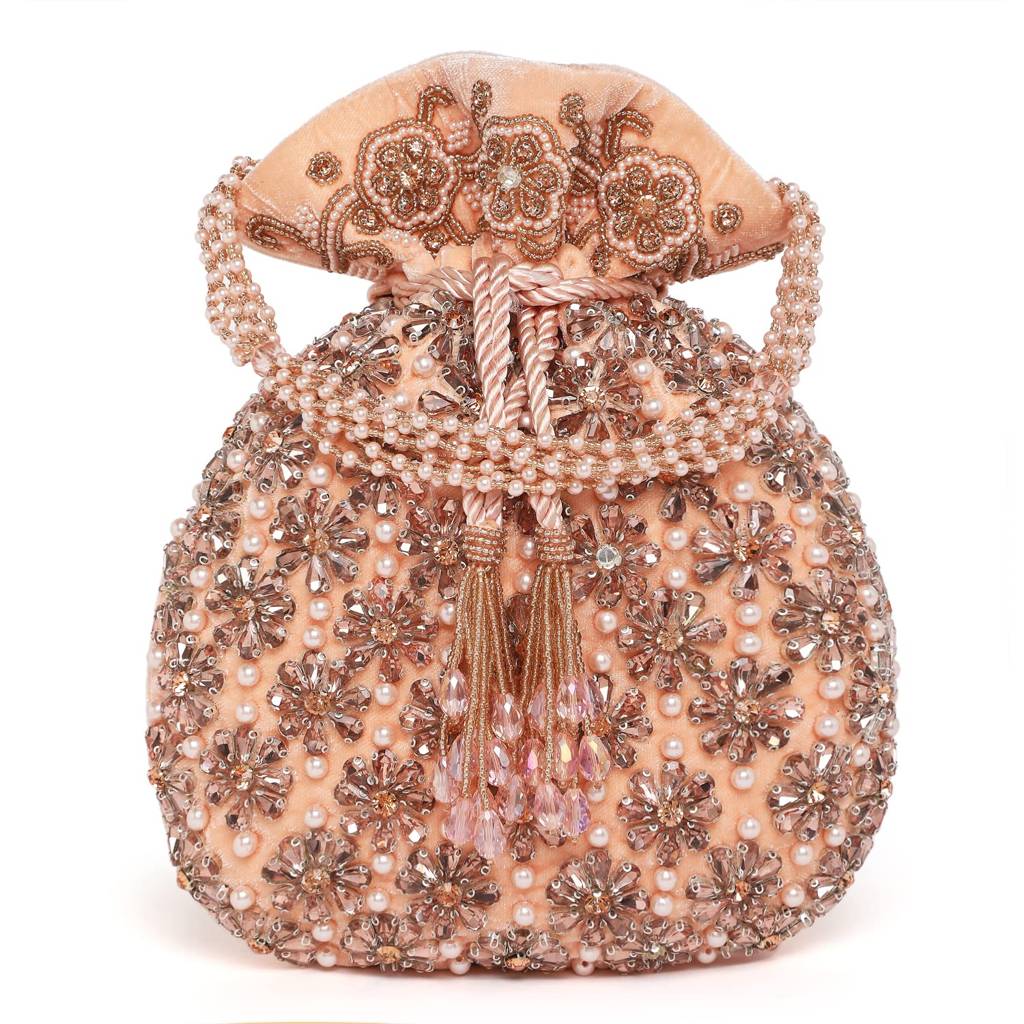 Potli Bags For Women Evening Bag Clutch Ethnic Bride Purse With Drawstring (P51Pch) : P51PCH