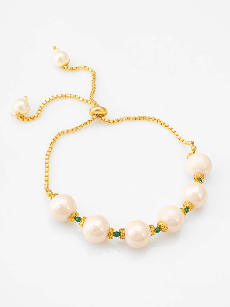 Pearl Beaded Necklace And Bracelet Set : NK4473