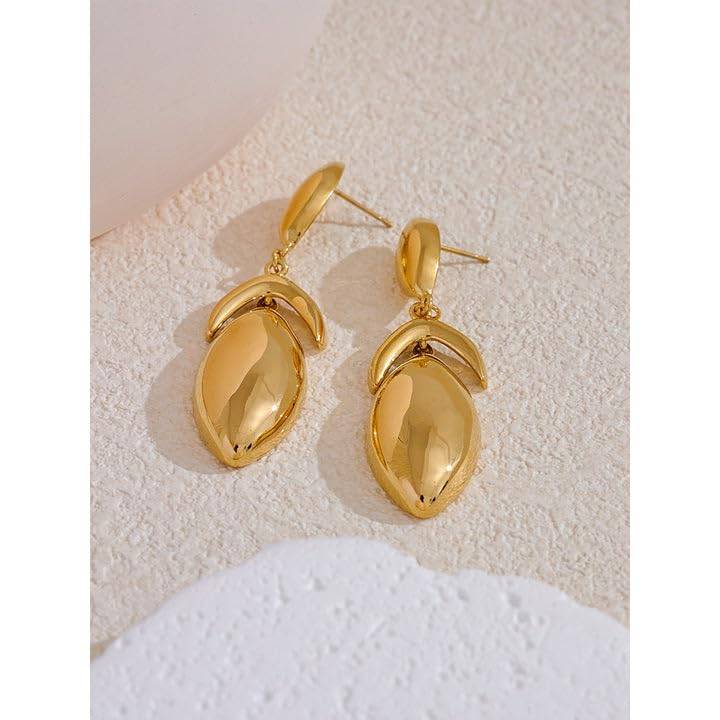 Mira Sculptures - Gold | 18K Gold Plated | Waterproof, Hypoallergenic & Anti-Tarnish : DSVDJY05250406