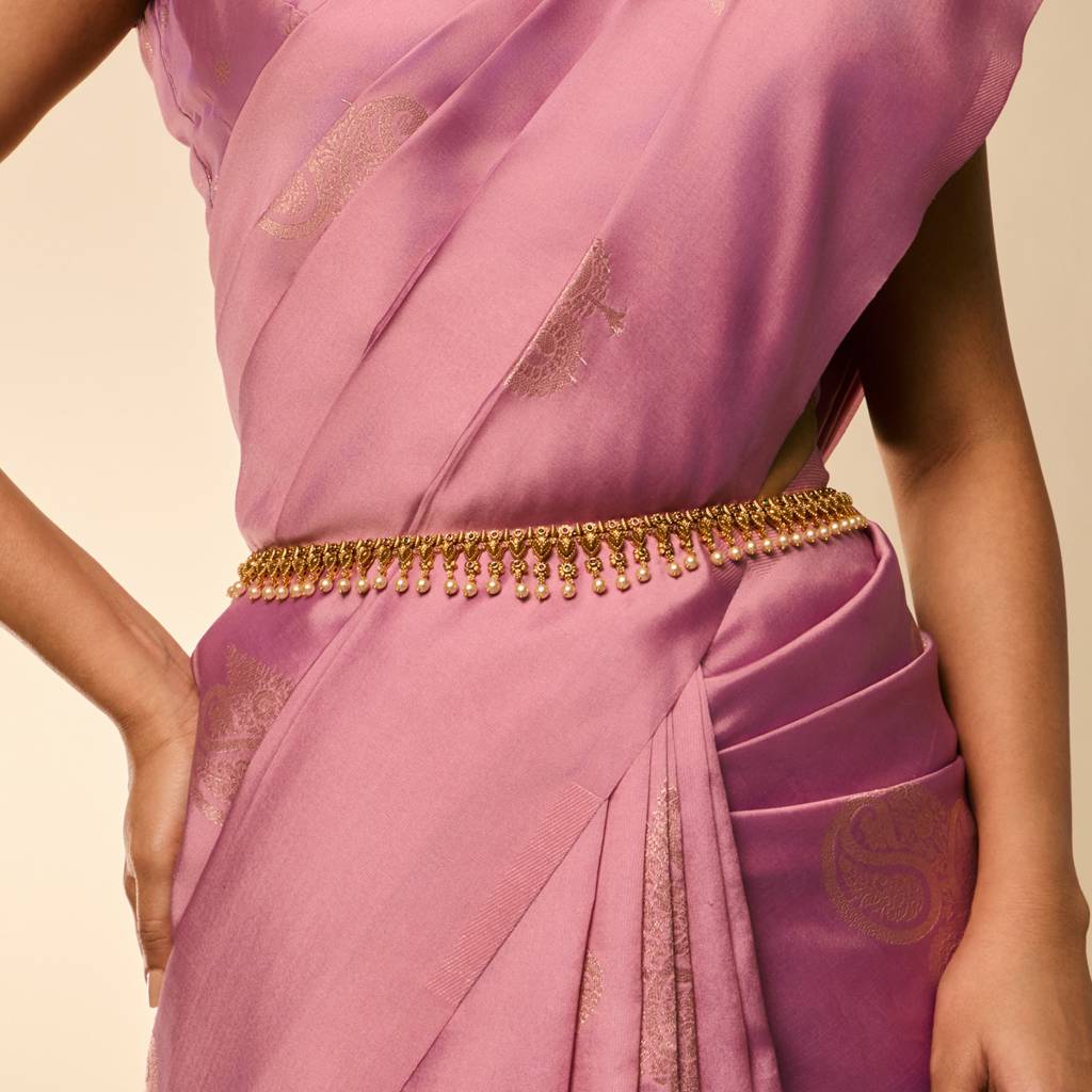 Ruby-Green Gold - Plated Bridal Antique Belt - 456872 : 456872