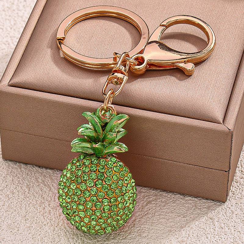 Pineapple Crystal Bag Charm : C-BG-0051-G-GR