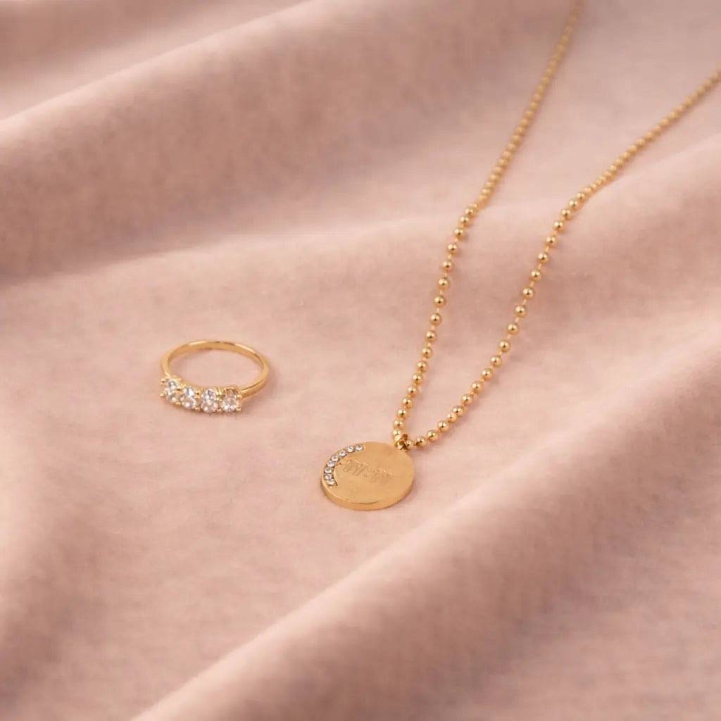 Radiant Charm Jewellery Set : NRC-052-G-1