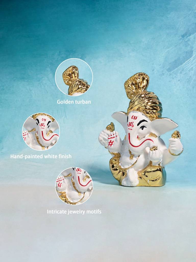 Pure 999 Silver Plated Ganesha Idol. : FGGFT408