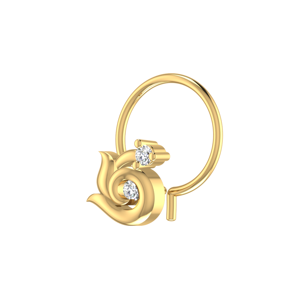 Avsar 9K Bis Hallmarked | Nosepin For Women/Girls |  Avno296 : AVNO296YC