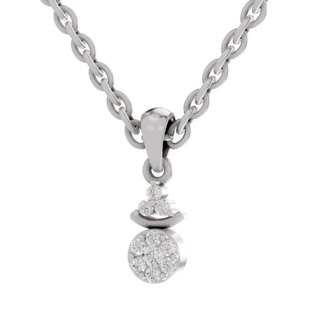 Lab Grown Diamond 0.09 Carat Pendant 14K : SPP16371-PD-14KW-009CT