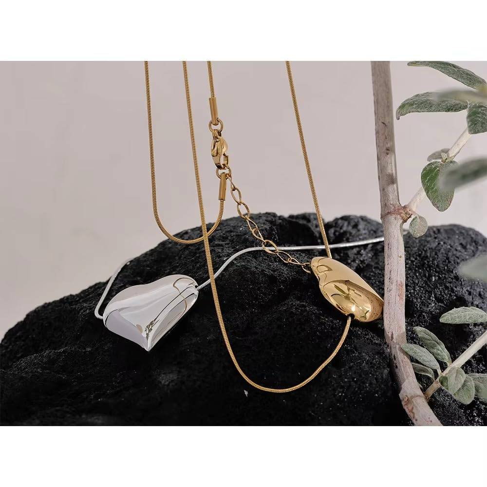 Inaaya Heart Pendant Necklace - Gold | 18K Gold Plated | Waterproof, Hypoallergenic & Anti-Tarnish : DSVDJY05250039