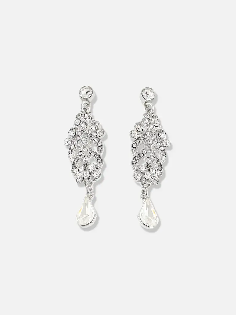 Jaelyn-Silver Plated Designer Stone Party Drop Earring For Women : SOHEAR3302