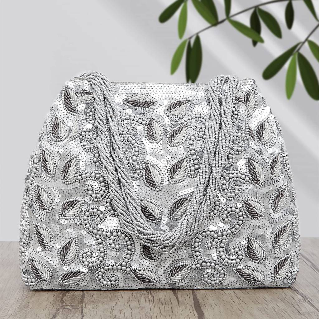 Potli Bags For Women Evening Bag Clutch Ethnic Bride Purse With Drawstring (P17Br) : P17S