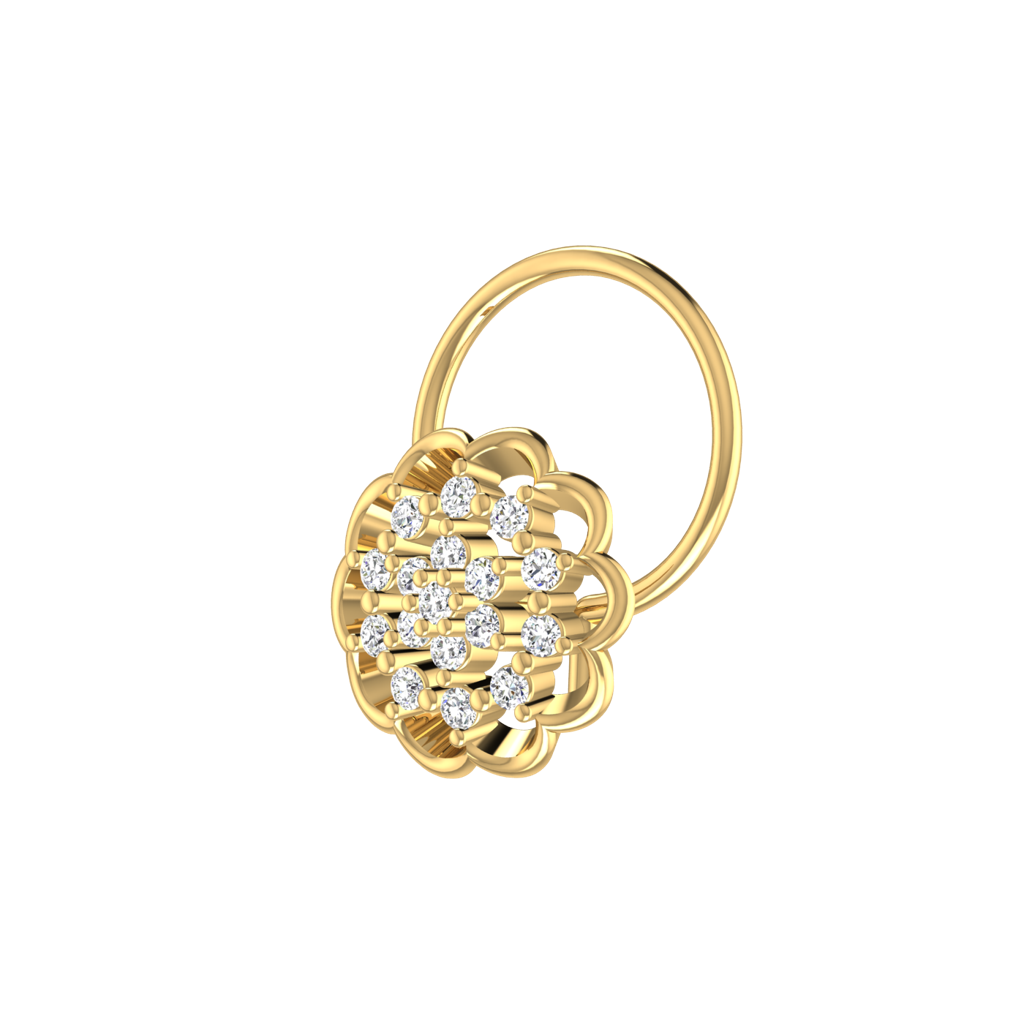 Avsar 9K Bis Hallmarked | Nosepin For Women/Girls |  Avno140 : AVNO140YC