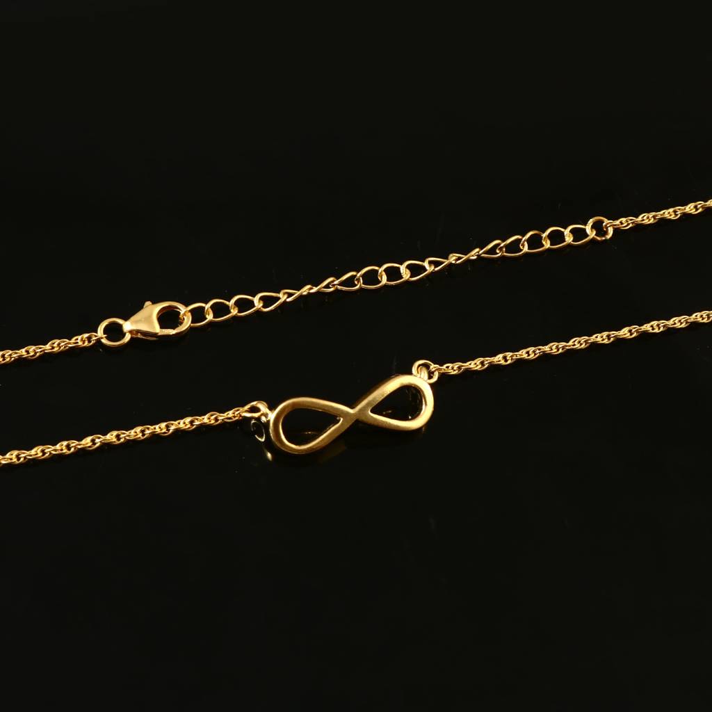 Gold-Plated Infinity Pendant Necklace – Minimalist Daily Wear Jewelry : ZIRAK-Pendant-006