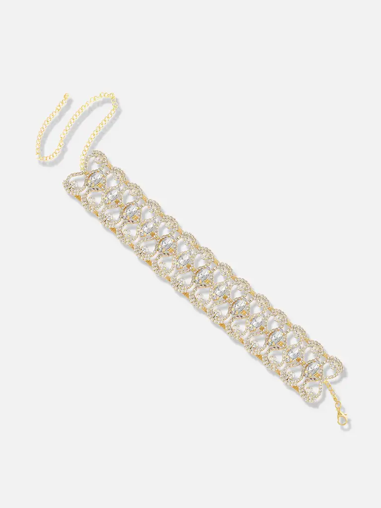 Jennica-Gold Plated Designer Party Necklace For Women : SOHNCK3364
