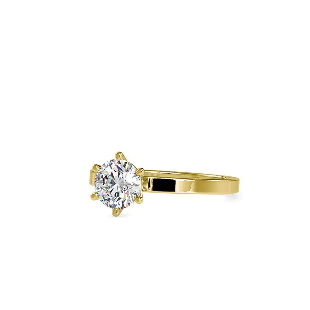 1.1 Carat Majestic Round Solitaire Ring : 09kYellowZNR59F10