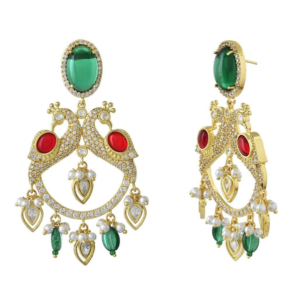 Panchhi Mayurika Chandbali Earrings : 8905124548556