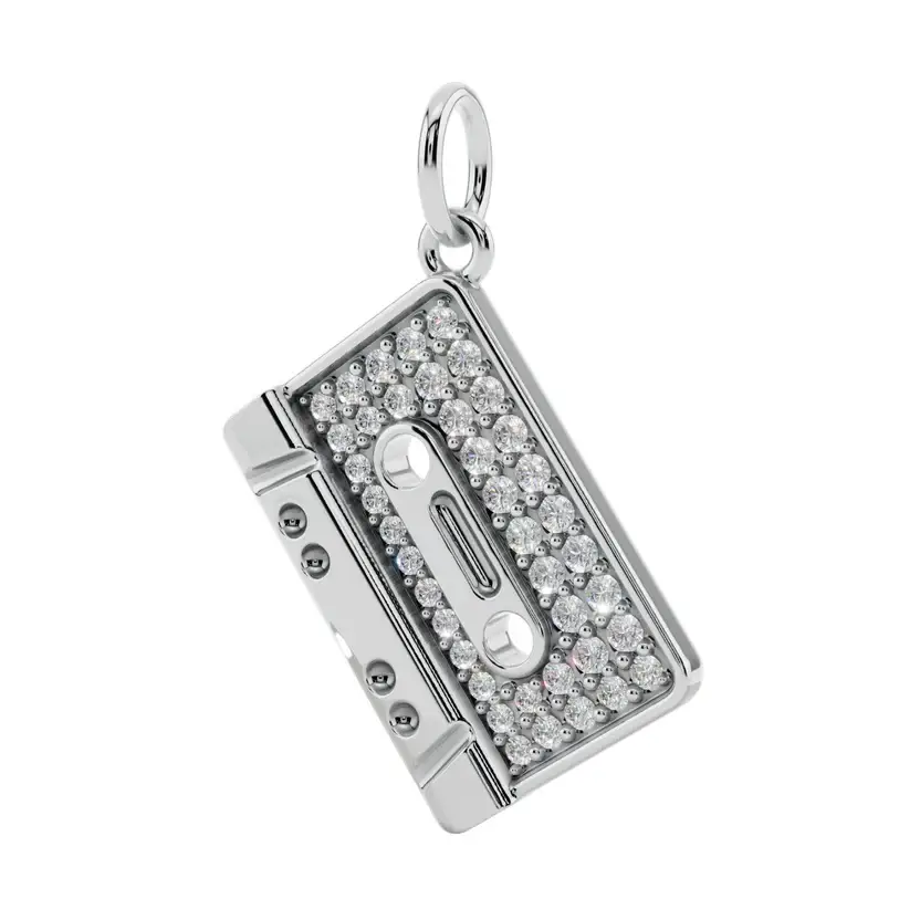 The Mixtape Muse Semi Silver Pendant Necklace : CSTE-SM-C-W
