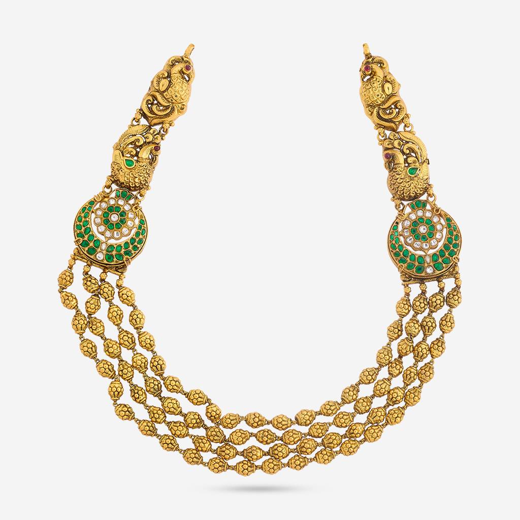 Ruby-Green Gold - Plated Bridesmaid Temple Necklace - 457478 : 457478