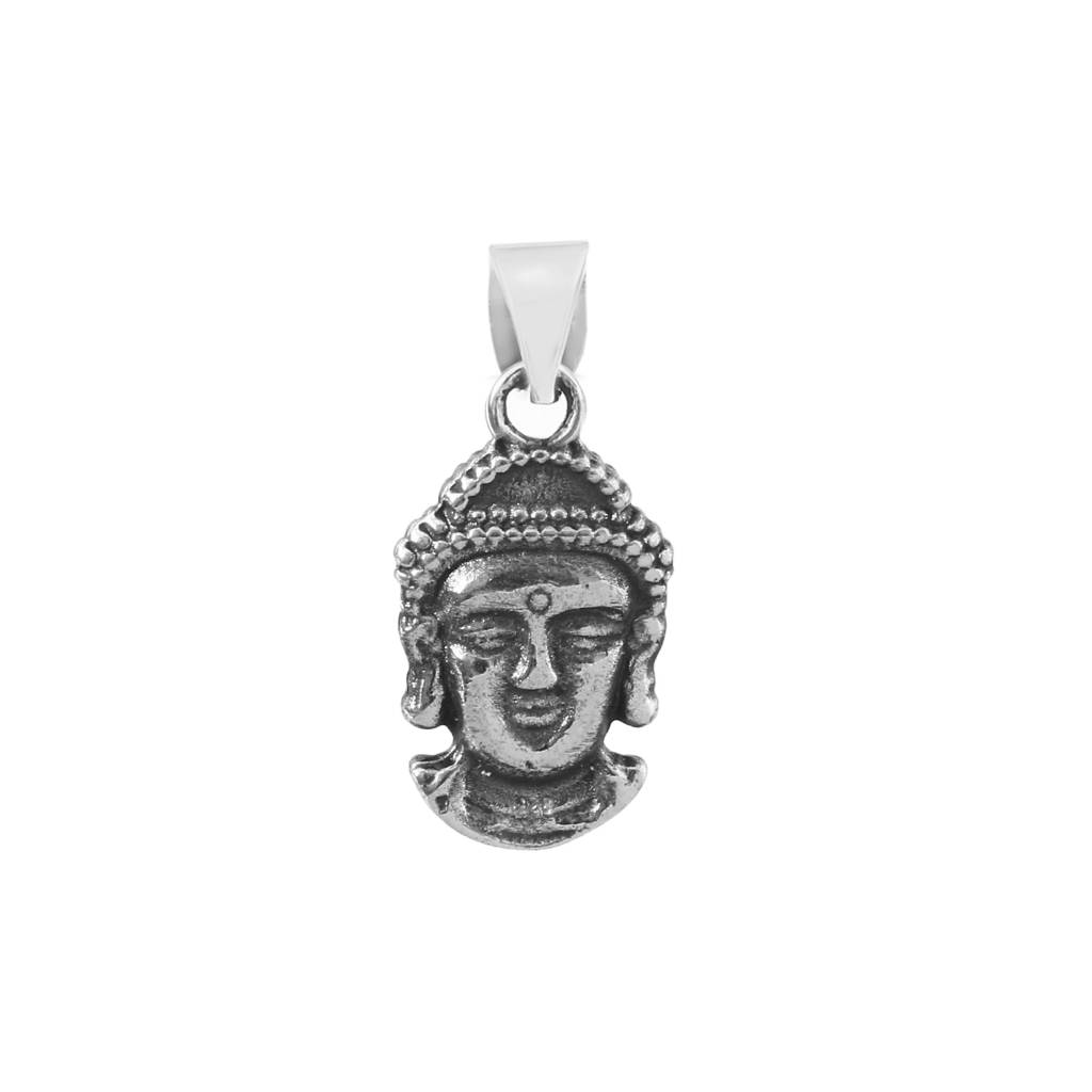 Buddha Head Sterling Silver Pendant : ZIRAK-Pendant-062