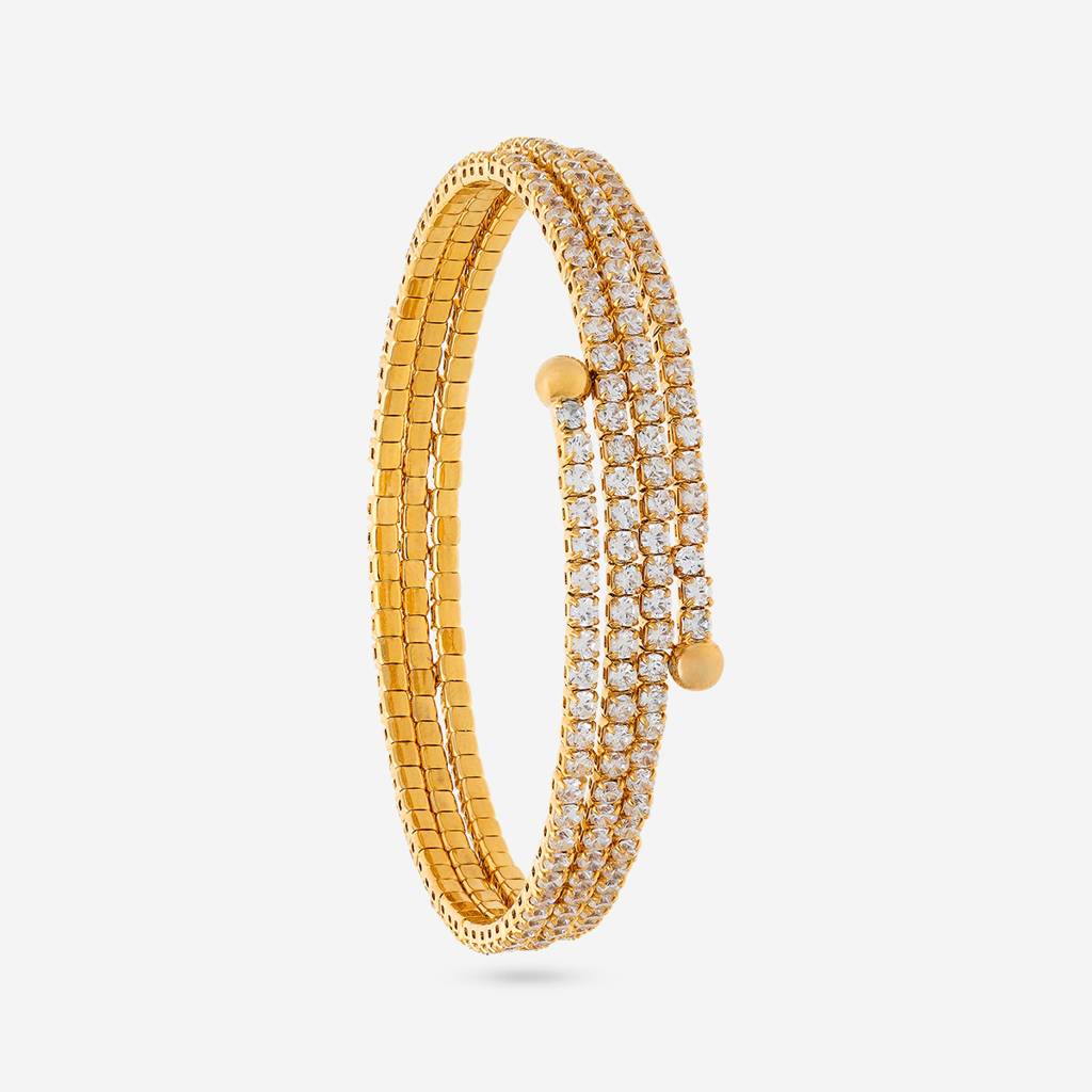 White - Plated Casual Wear Trendy Kada - 464412 : 464412