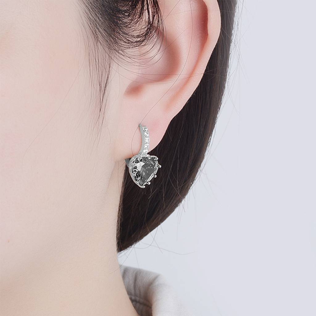 Peora Cubic Zirconia Studded Silver Plated Hoop Earrings Stylish Fancy Jewellery For Women & Girls : PX8E29S
