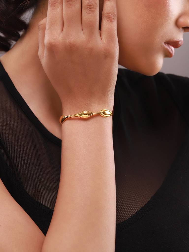 Flow Tide Dewdrop Cuff Adjustable Bracelet : 8905124576764