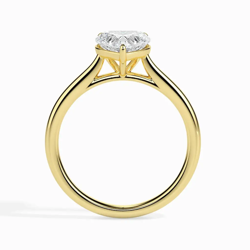 1 Carat Heart Solitaire Ring : 09kYellowZNR95F10